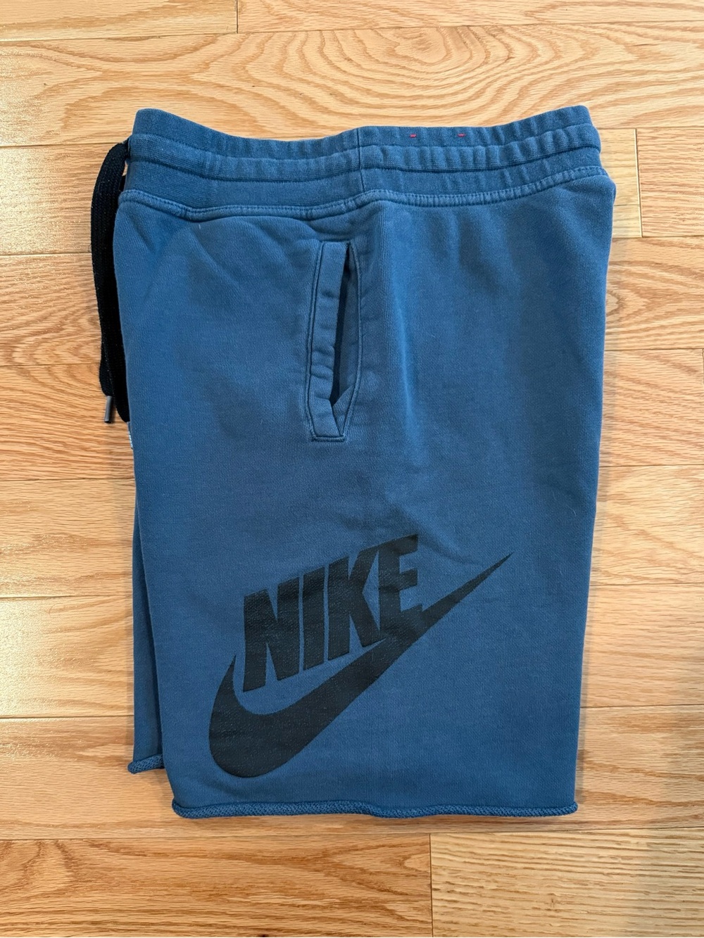 Nike blue jersey logo shorts small